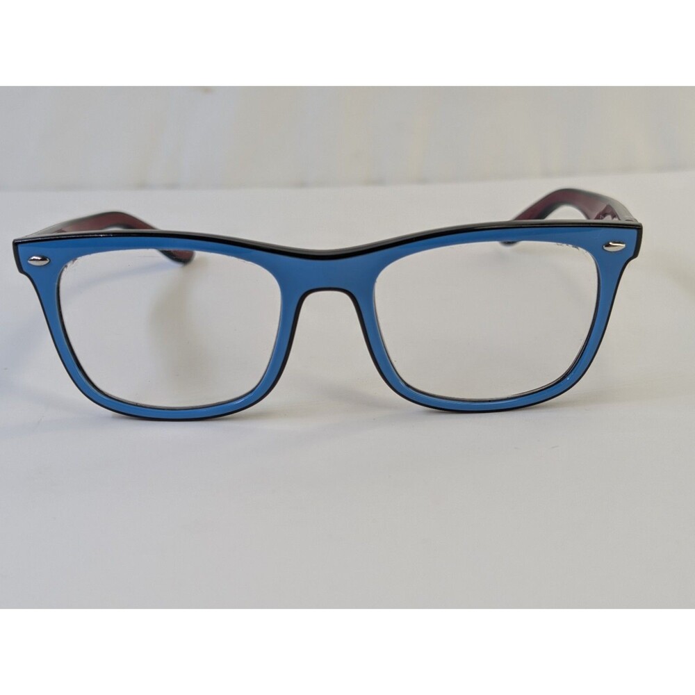 Ray-Ban RB 7209 Eyeglasses Frame 8213 Blue Square 53-20 145 Excellent Condition